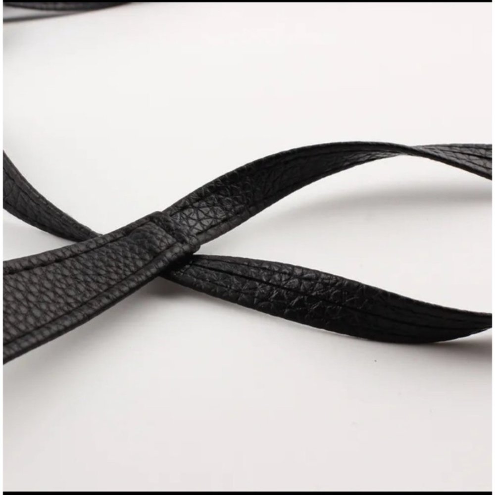 Obi Belt Wide Wrap Around Waist Boho Gypsy Self Tie Cinched Corset Black - Picture 10 of 12